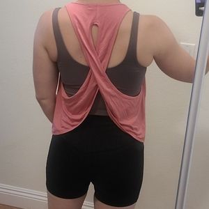 Cute pink workout tank top